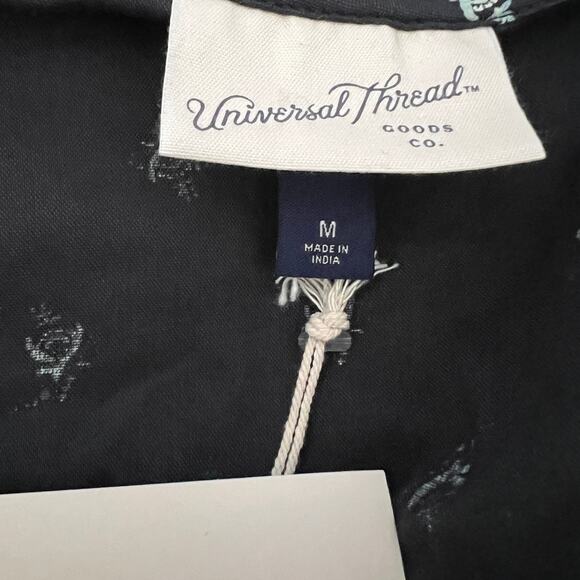 Universal Thread Women's Charcoal Embroidered Button-Down Shirt - Medium - NWT - Picture 2 of 10